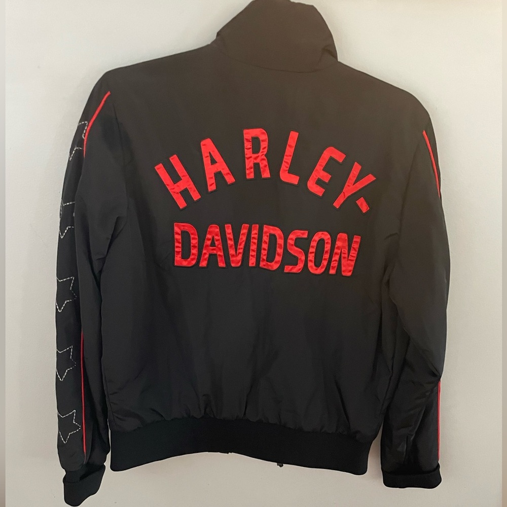 Harley Davidson women’s bomber jacket biker medium like new